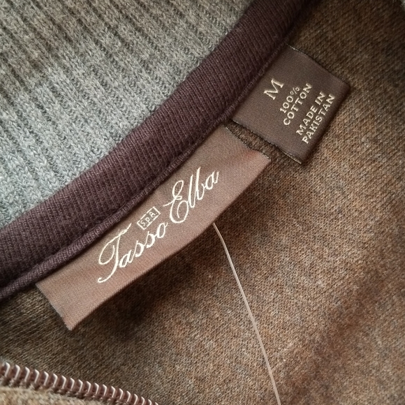 Men's Tasso Elba Brown Pullover Sweater NWT - Picture 3 of 6